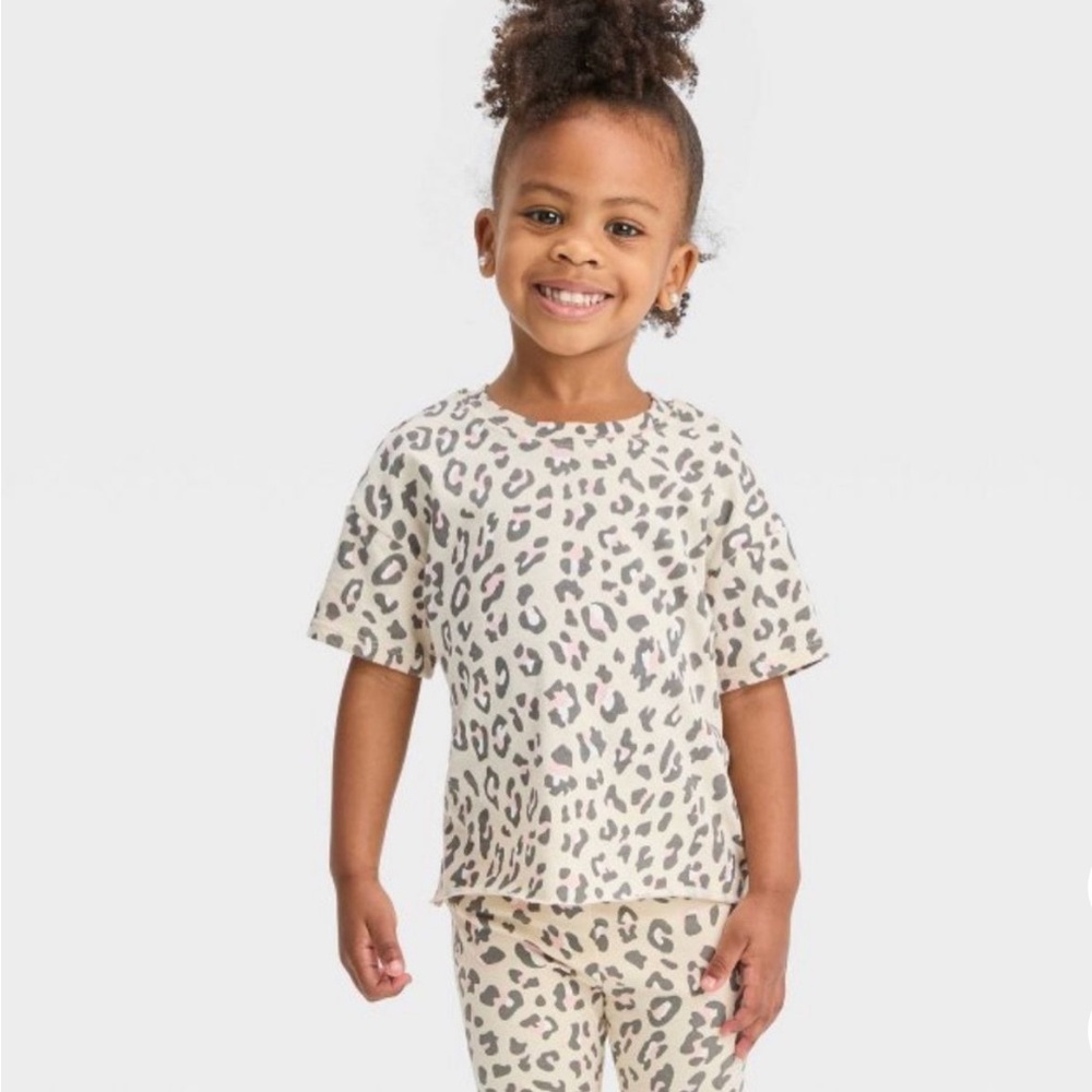 Grayson Mini Leopard Print Biker Short 2 Piece Set